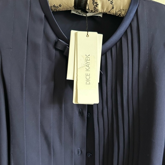 Dice Kayek Pleated Chiffon Blouse - Picture 3 of 6